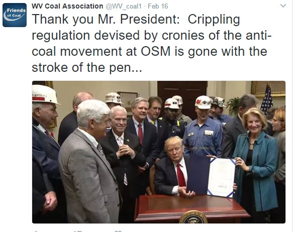20170223_1420 Scott Pruitt Confirmed as Head of EPA in Wake of Controversial 05 WV Coal 20170216 Tweet by PublicChronicle.com